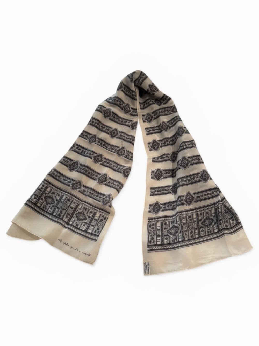 Sally Gee "Designed in Paris by Sally Gee" Rectangular Vintage Scarf